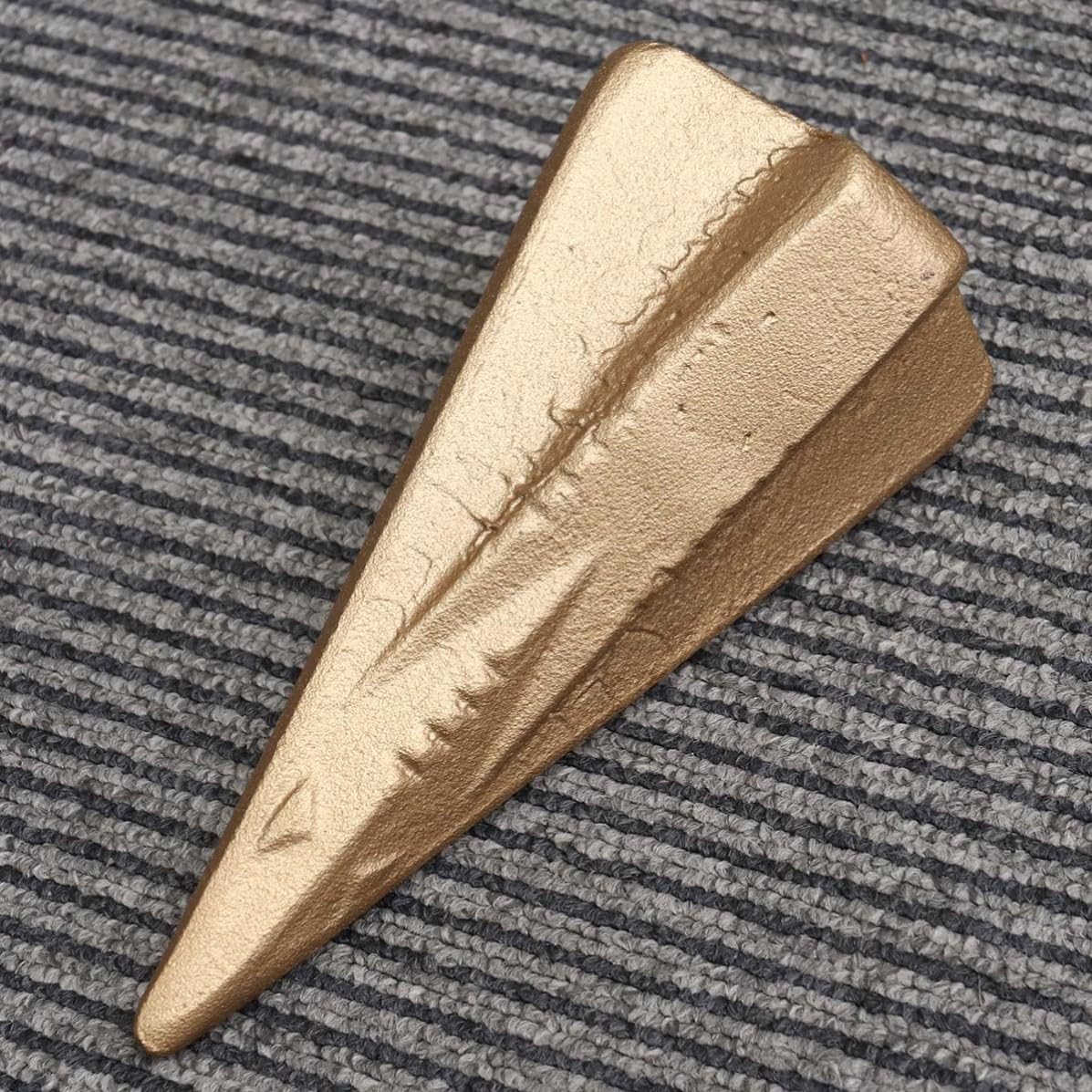 VALICLUD Coin de Fendage en Acier Or pour Fendre le Bois, Outil Solide Plus de Puissance de Fendage, pour Travailler le Bois en Cheminée