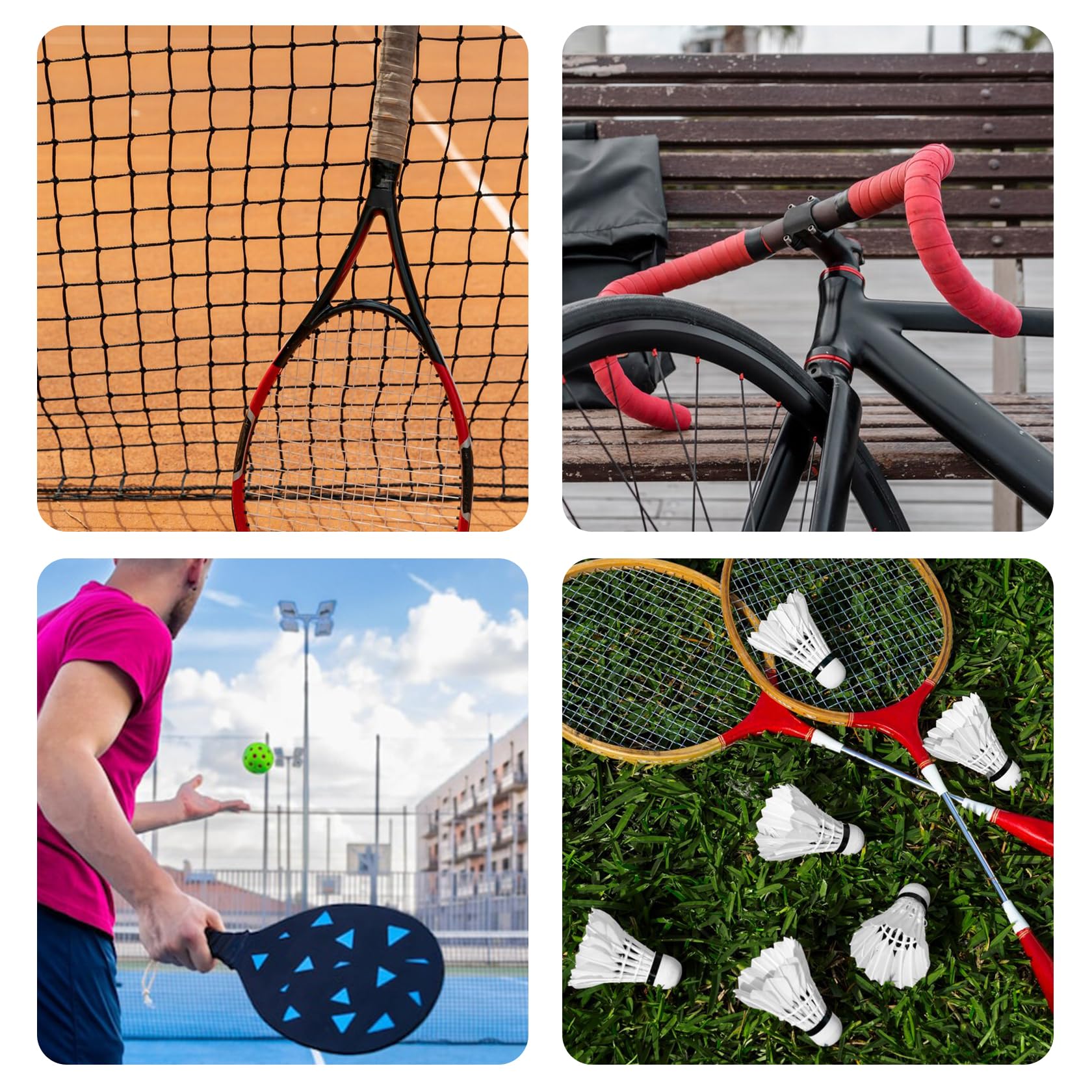 6 Pezzi Nastro Grip Per Racchetta,Grip Per Racchette Da Tennis E