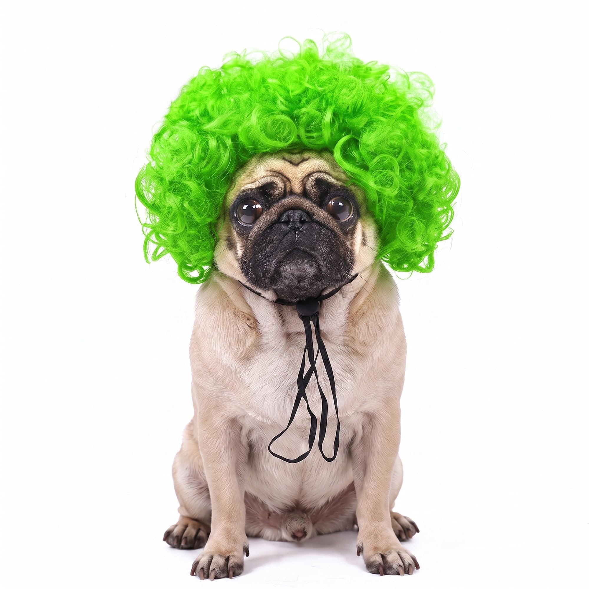 Dog Wigs for Small Dogs, Funny Dog Wigs with Adjustable Elastic Bands, Cat Wig for Small Pet Cosplay Decoration Parties Funny (Style 24)