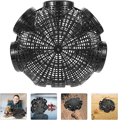 Miniatura 9 de Pescado y camarones Jaula de EEL plegable de malla de cangrejo portátil trampa de captura de peces de malla de pesca jaula de locha de peces jaula