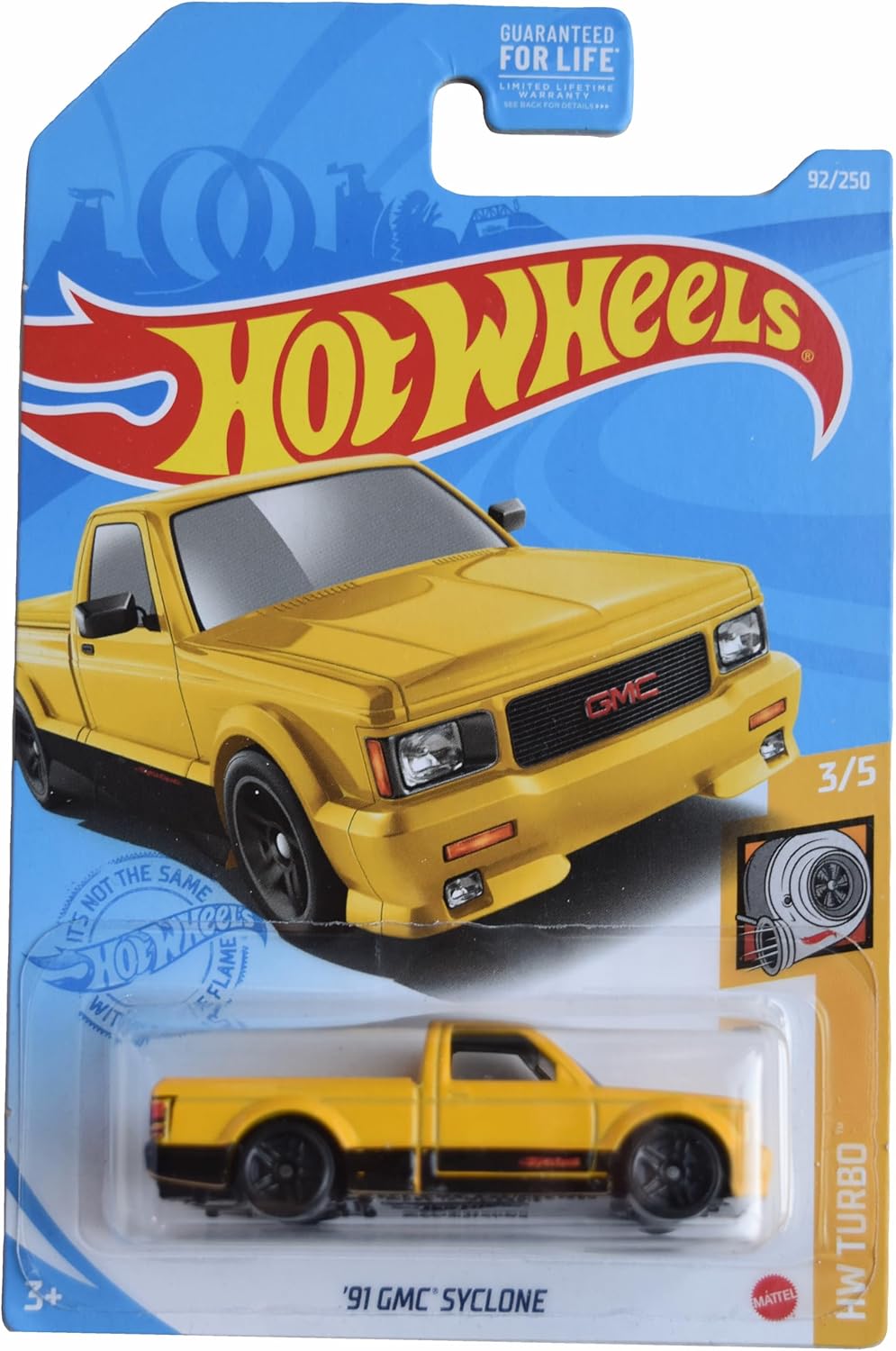 Hot Wheels '91 GMC Syclone, HW Turbo 3/5 [Yellow] 92/250
