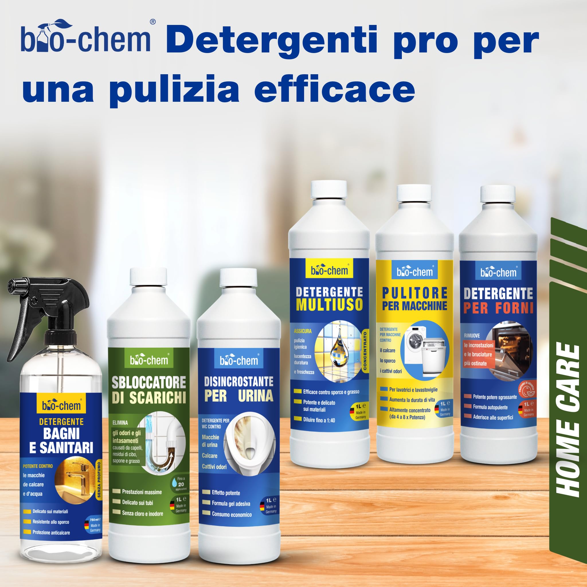 bio-chem Detergente multiuso concentrato 5L | Multi-superficie per la casa - Pulitore universale per tutti gli ambienti della casa
