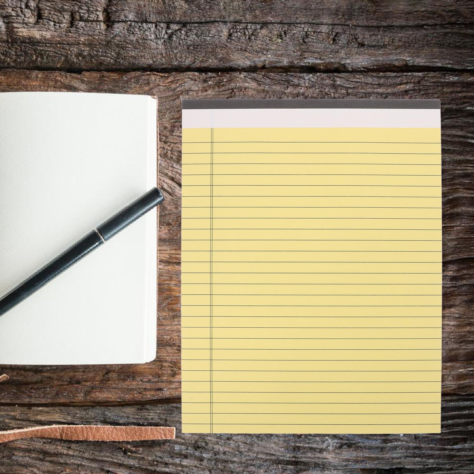 TOYANDONA Blocco Note Legale Quotidiano Doppia Faccia Carta Gialla 10 Pezzi 30 Pagine Quaderno Perforato Memo Pad per Scuola Ufficio