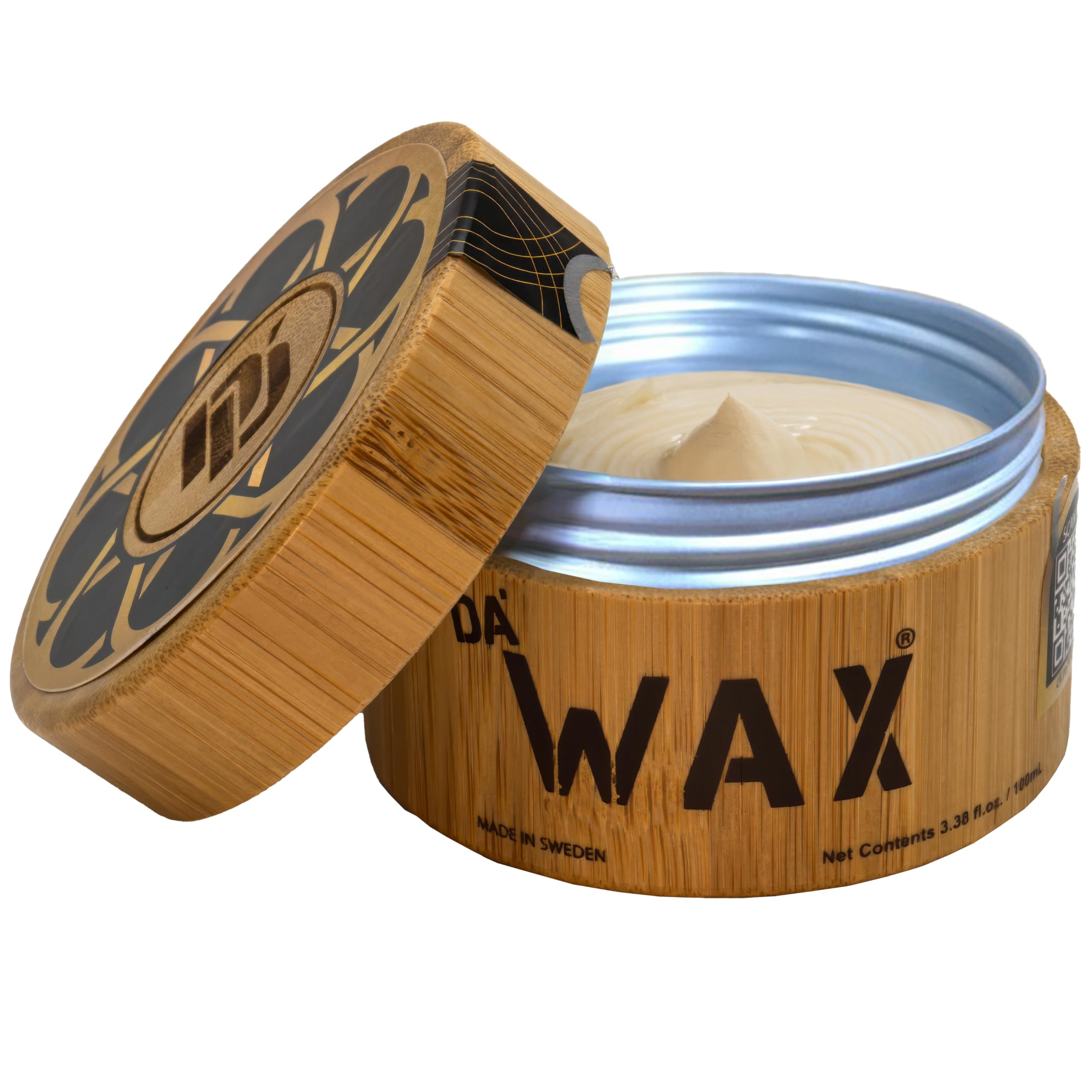 Da'Dude Da Wax 100ml – Haarwachs Männer Matt – Starker Halt & Natürlicher Look – 1x Waschen = 100% Raus – Bambusgefäß