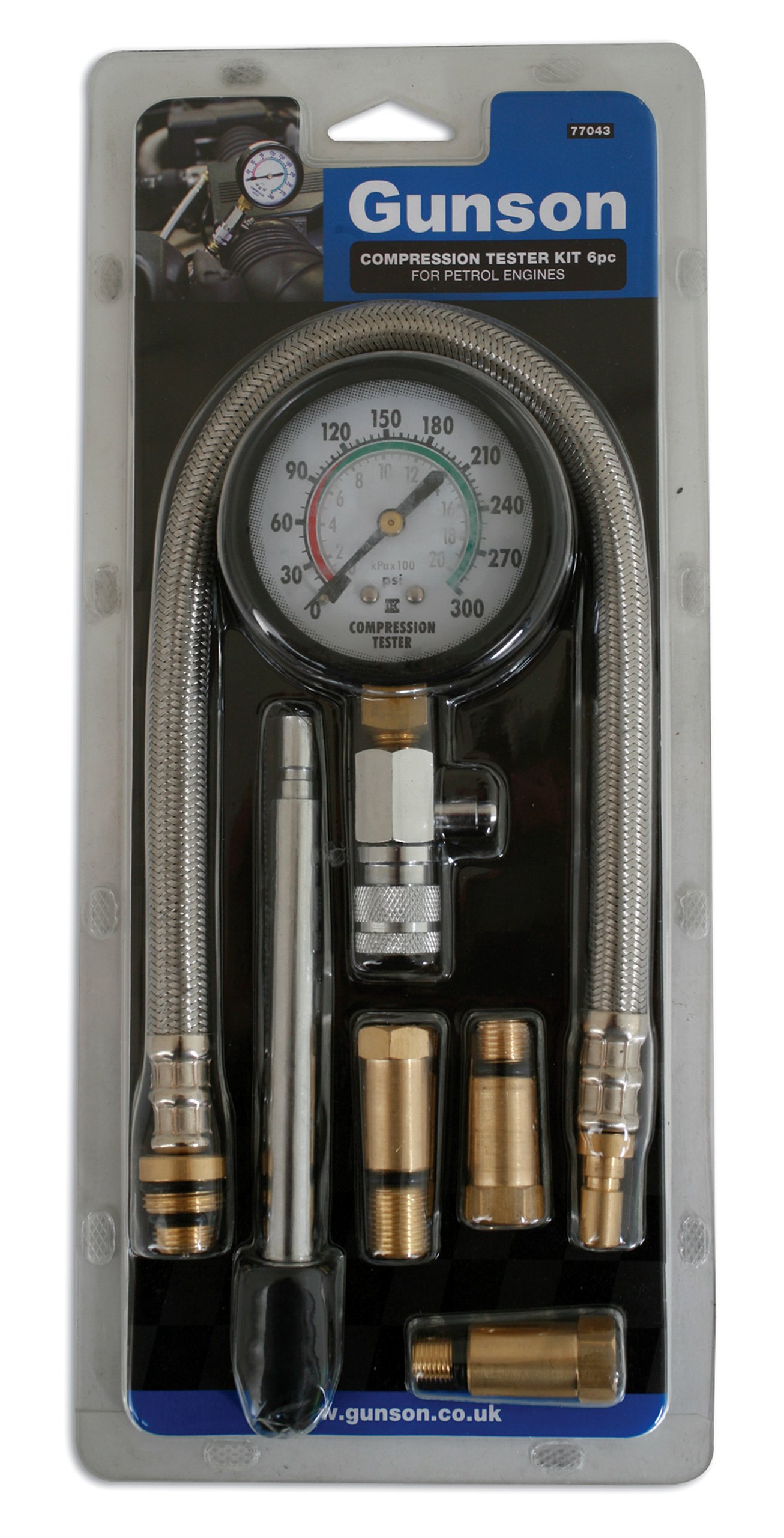 Gunson 77043 Compression Tester Kit - 6pc
