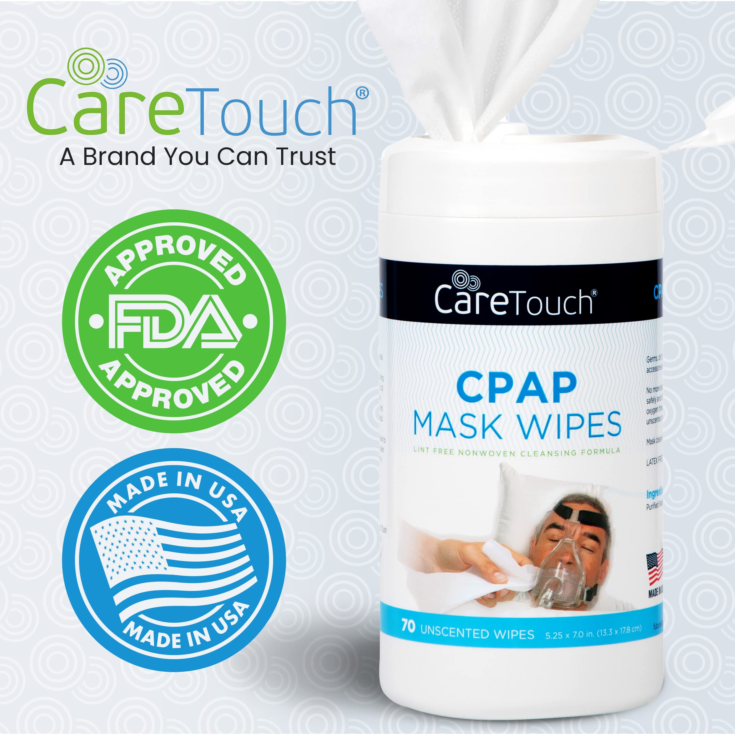 Buy CPAP Wipes CPAP Cleaner 2 Packs of 70 Unscented CPAP Mask Wipes