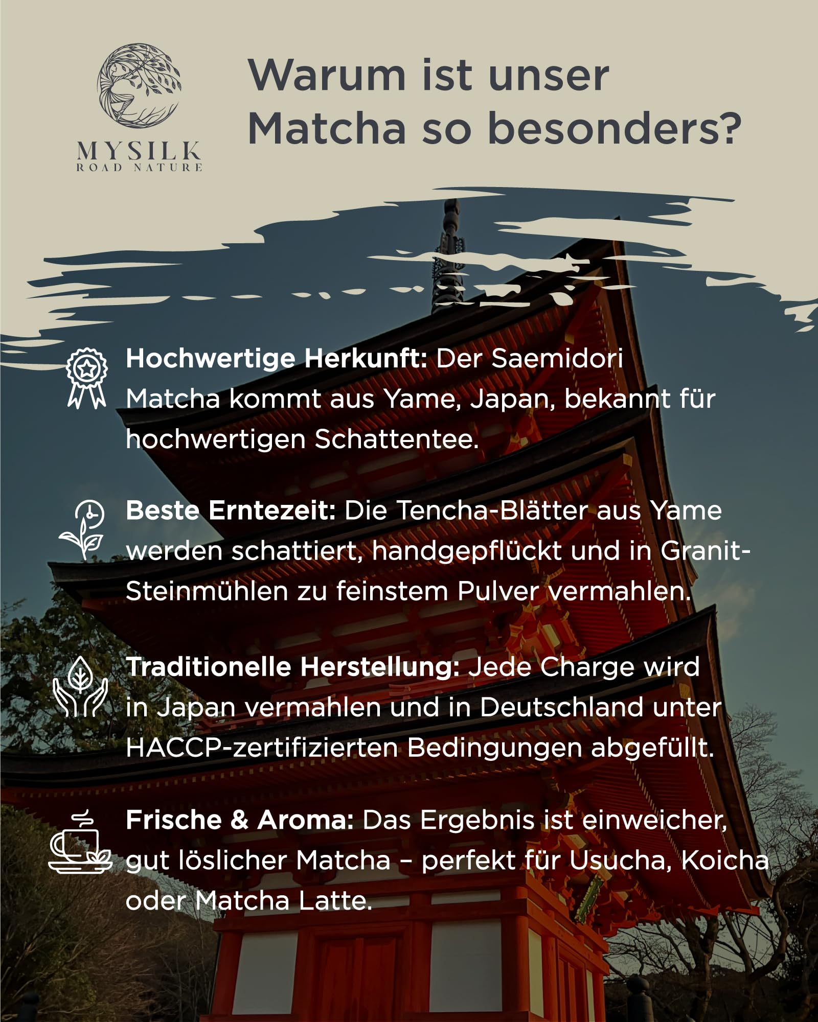 MySilkRoadNature Saemidori Matcha Pulver 90g aus Yame in Japan I Ceremonial Grade Single aus erster Ernte I Reines Matcha Tee Pulver für Matcha Latte & Tee Zeremonien