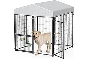 Mr IRONSTONE Large Dog Kennel (4'L x 4'W x 4.4'H)