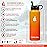 HYDRO CELL Stainless Steel Insulated Water Bottle with Straw - For Cold & Hot Drinks - Metal Vacuum Flask with Screw Cap and Modern Leakproof Sport Thermos for Adults (Red/Orange 40oz)