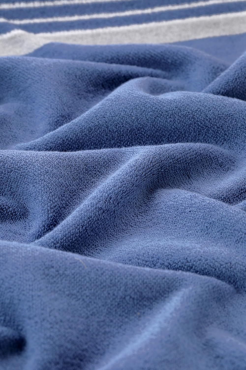 Hand Towels for Bathroom - 14x30 inches, Soft, 100% Cotton, Light-Weight, Blue, Set of 4 - Image 4