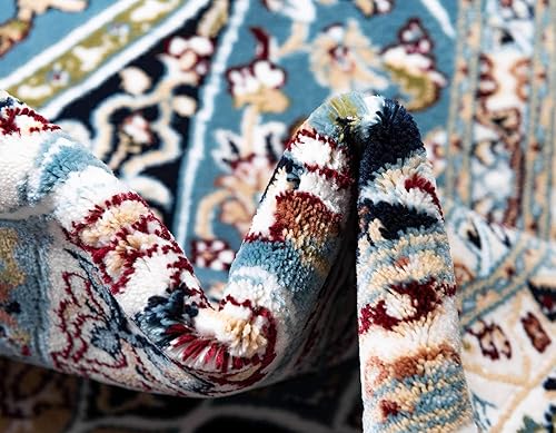 Miniatura 7 de Unique Loom Colección Narenj Adams - Alfombra de área (2 pies 7 pulgadas x 6 pies 1 pulgada, azulborgoña)