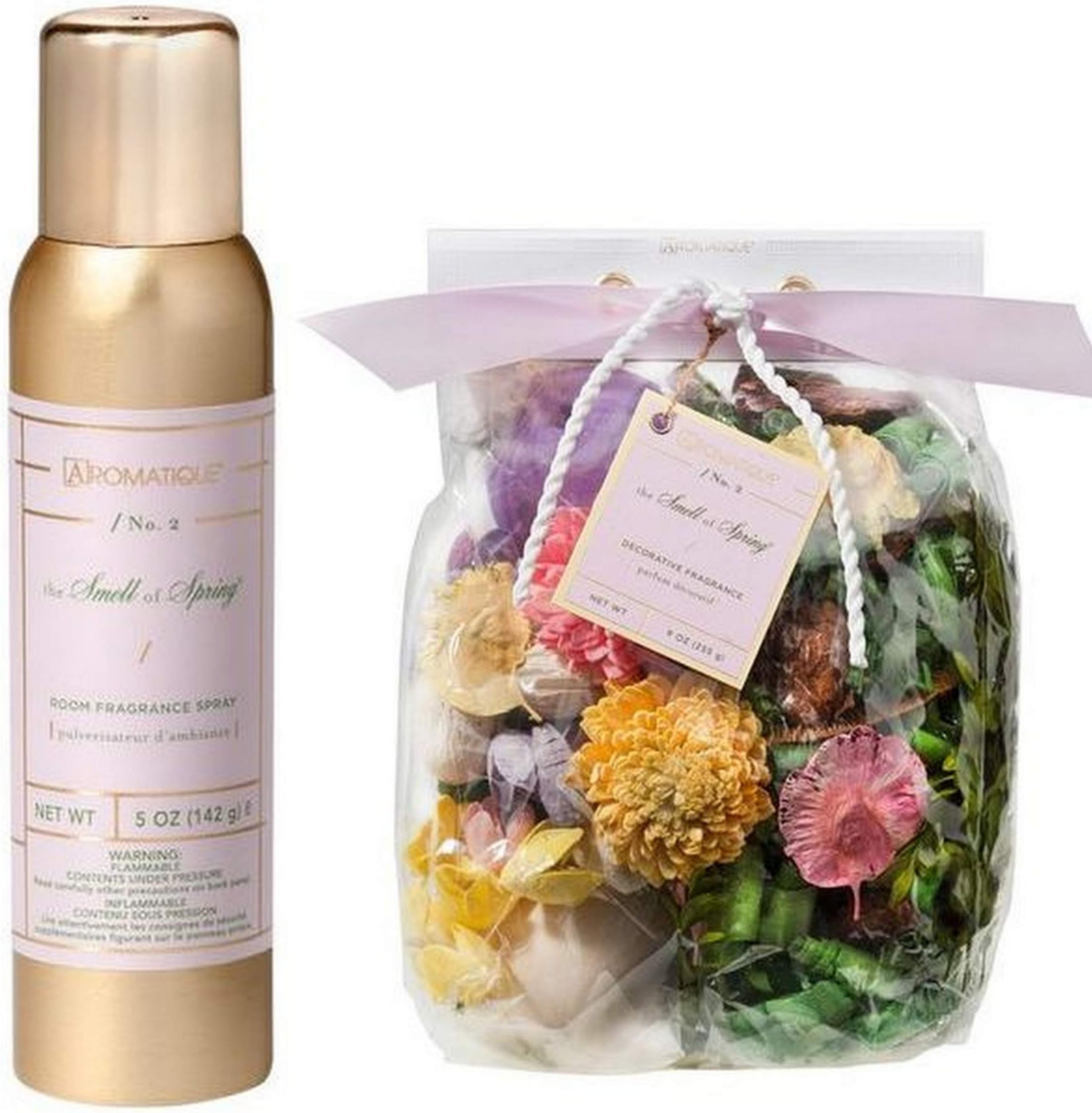Aromatique The Smell of Spring Room Fragrance Spray and Decorative Fragrance Bundle Featuring a Gute Carrying Bag (3 Piece Bundle)