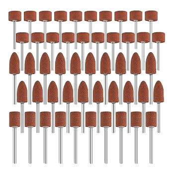 50 Pcs 1/8" Shank Assorted Shape Rotary Grinding Stone Sets