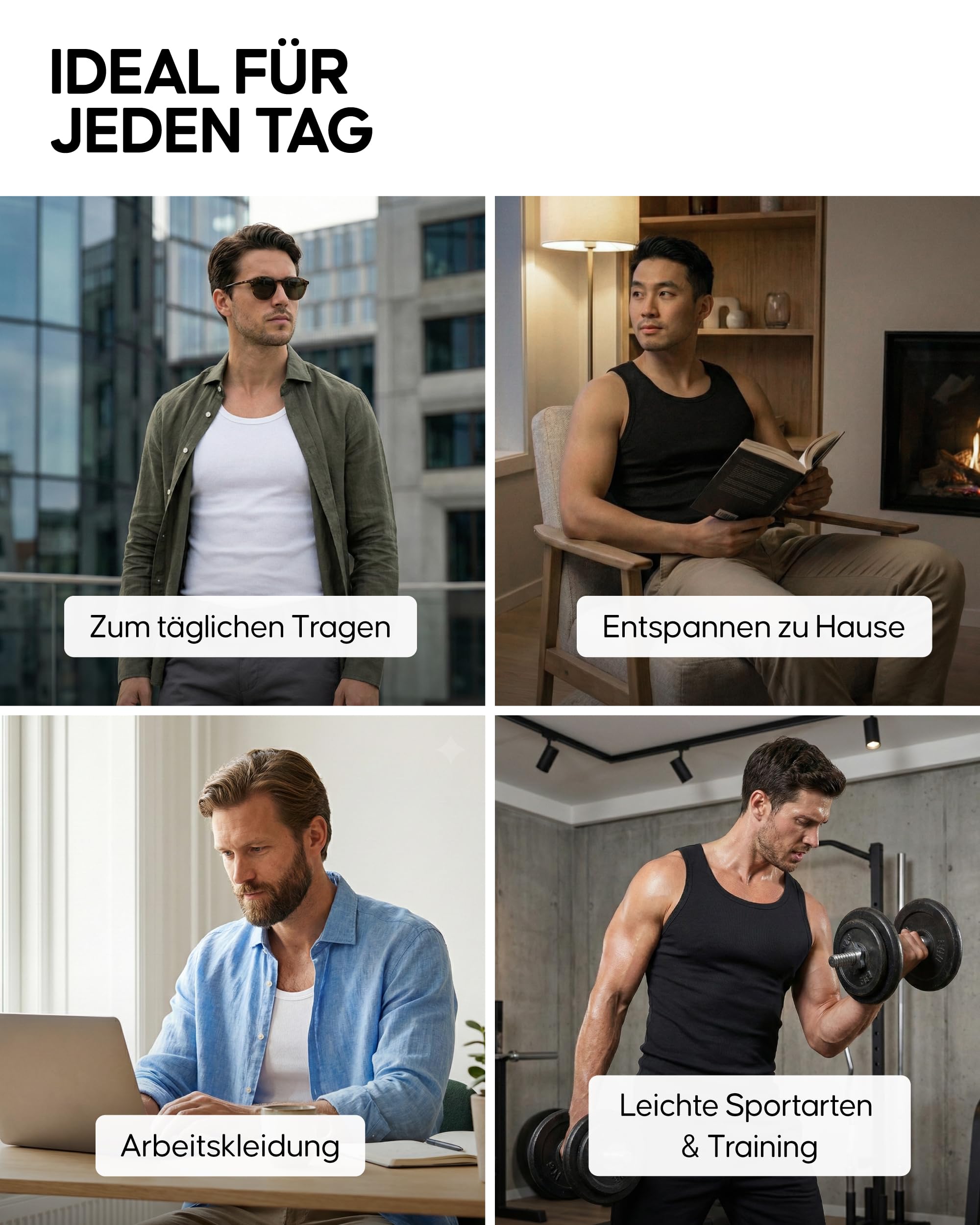 DANISH ENDURANCE Bambus Boxershorts Herren Atmungsaktiv Etikettfrei 6er Pack