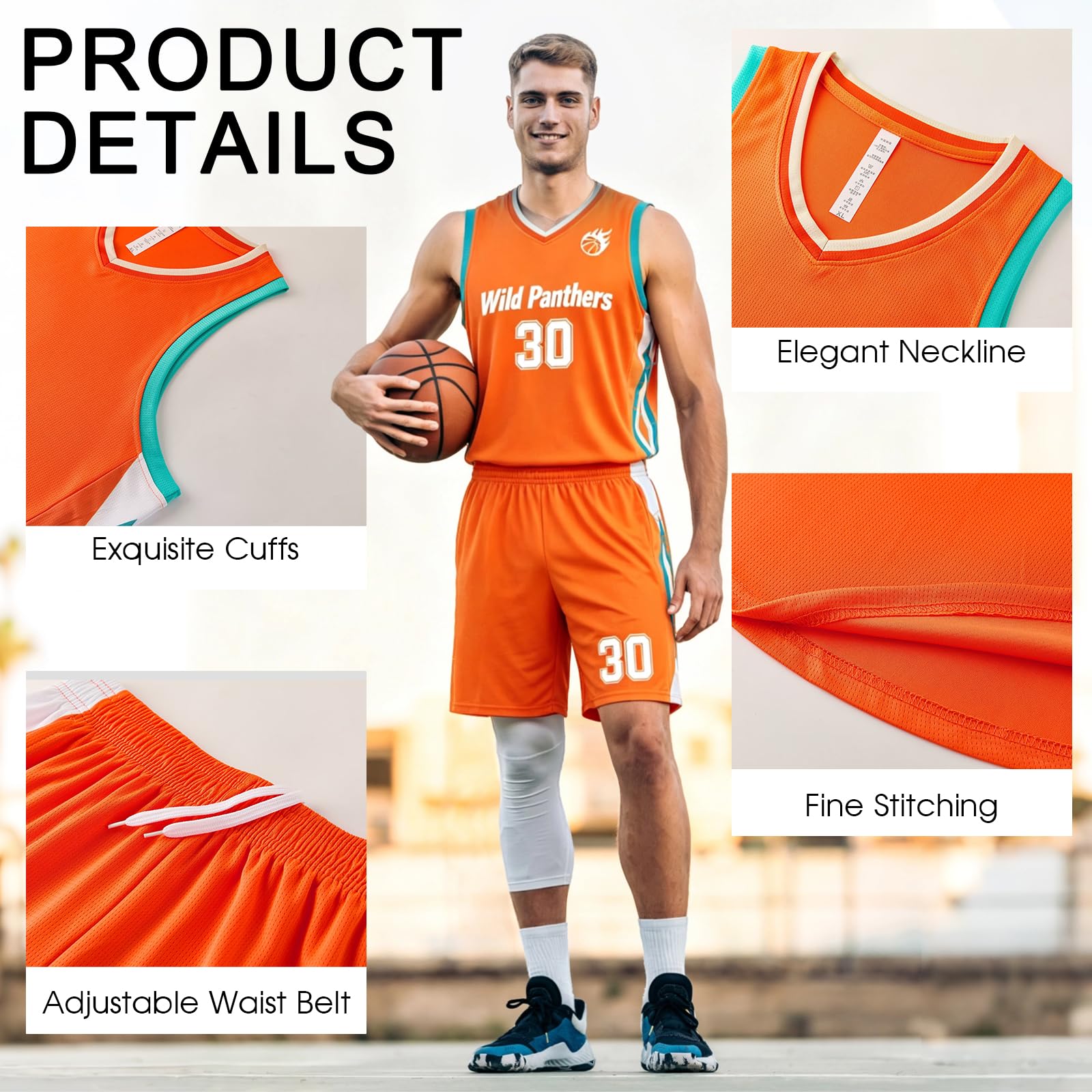 Generisch Basketball Trikot Herren Jungen,Personalisiert Namen Nummer&Team Logo Team Jersey, Basketball Jersey Shirt&Short