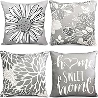 Vista 19 de Juego de 4 fundas de almohada decorativas de 20 x 20 pulgadas, color rojo vino, fundas de almohada para sofá, cama, sala de estar, fundas