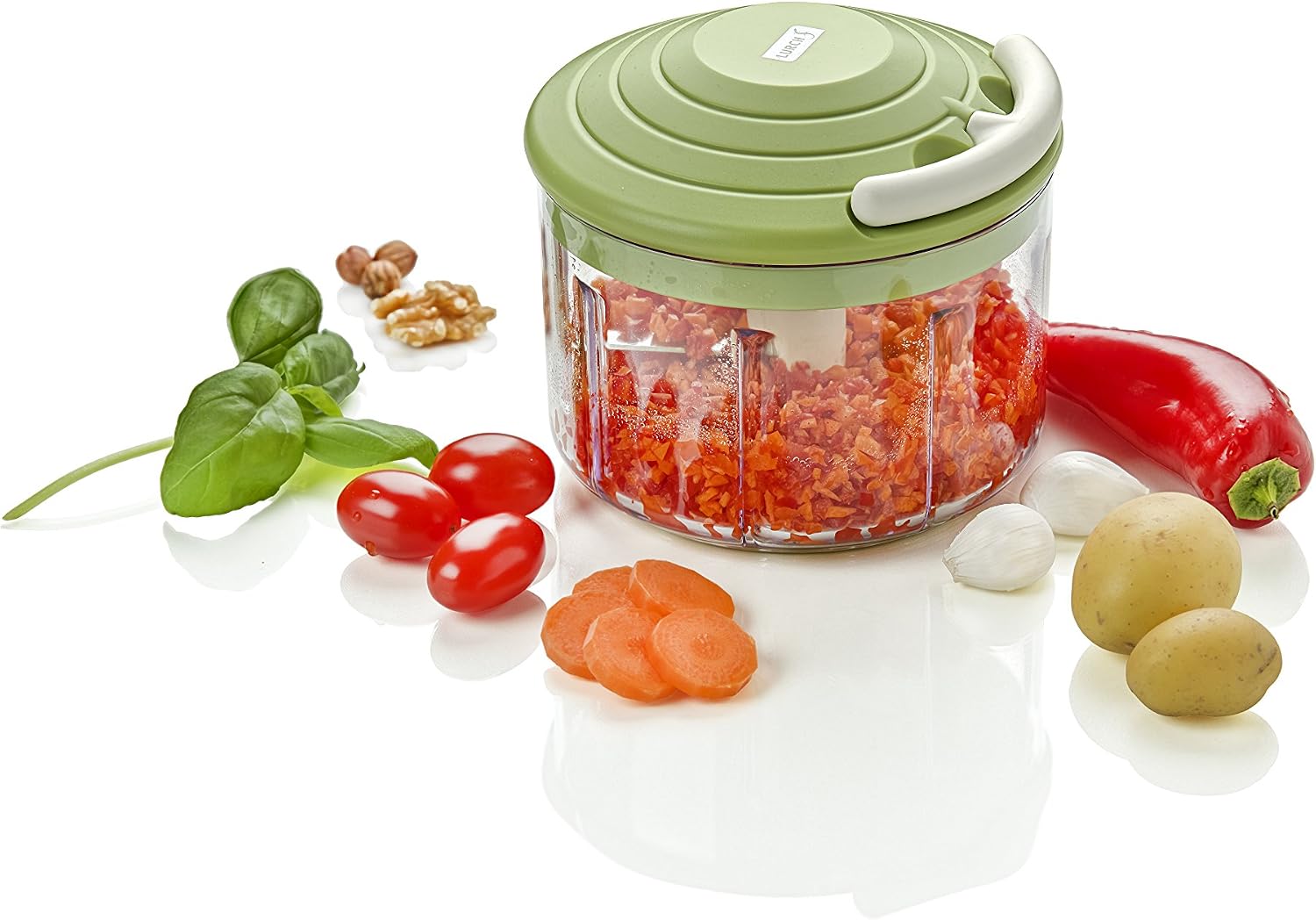 LURCH Germany Multi Chopper with Pull Cord BPA Free (Green)