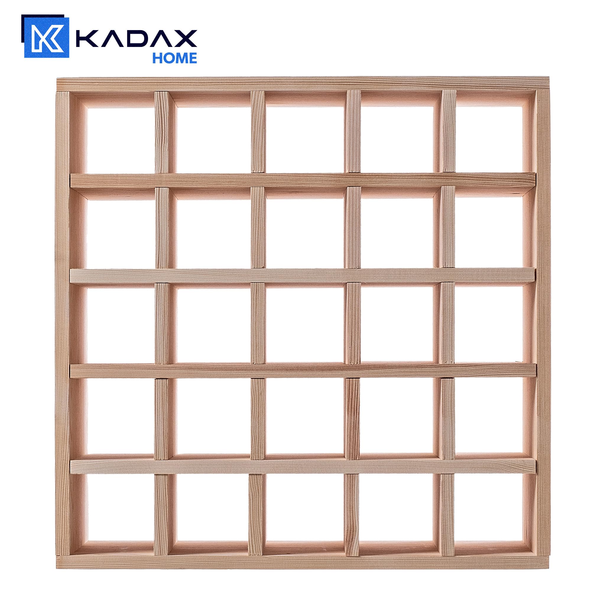 KADAX Weinregal aus Holz, 52 x 25.5 x 52 cm, Großes Flaschenregal für viele Weinflaschen, rustikaler Weinständer, platzsparendes Regal für Flaschen, Stabiler Weinschrank, Made in EU