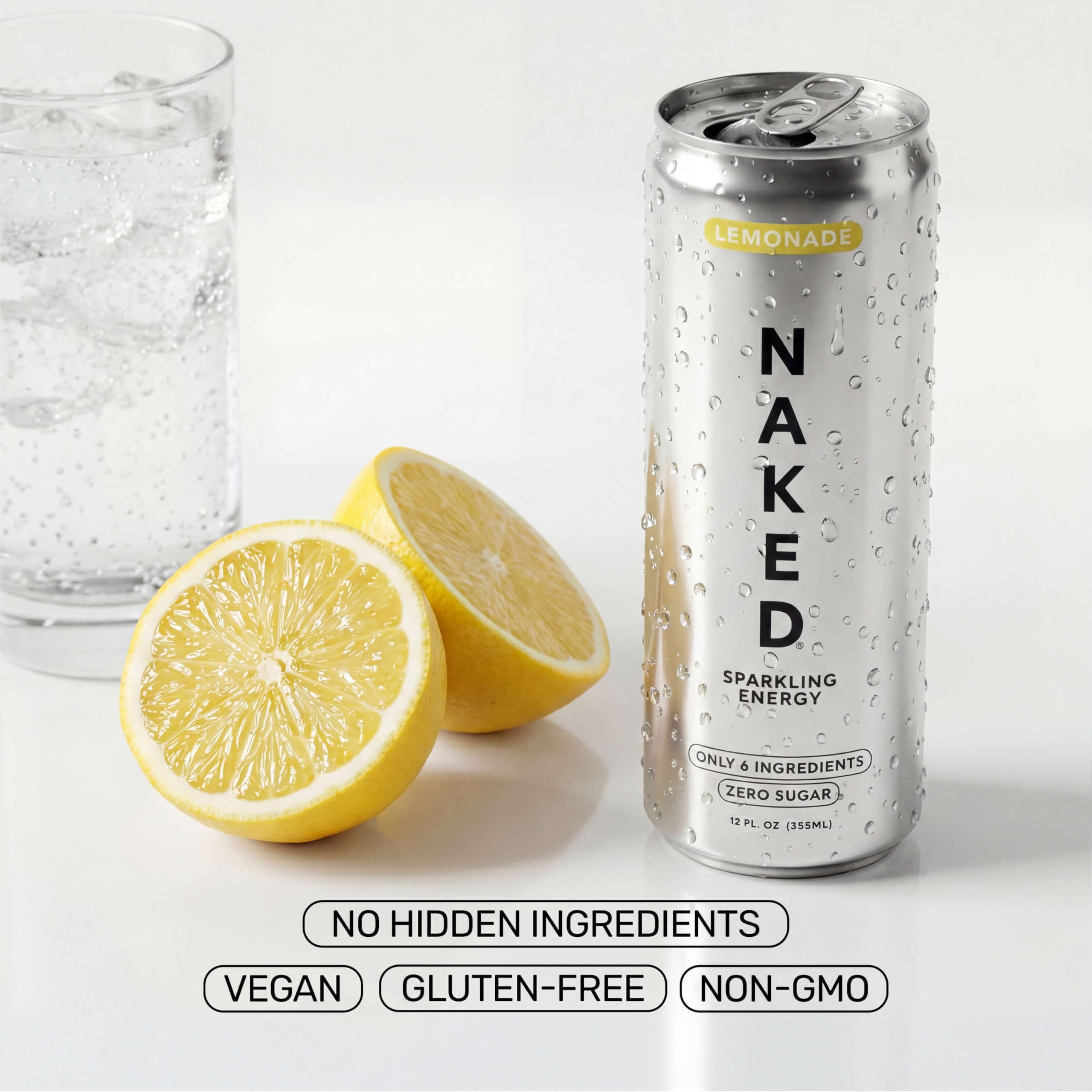 Amazon.com : Naked Sparkling Energy Drink - Lemonade, Organic
