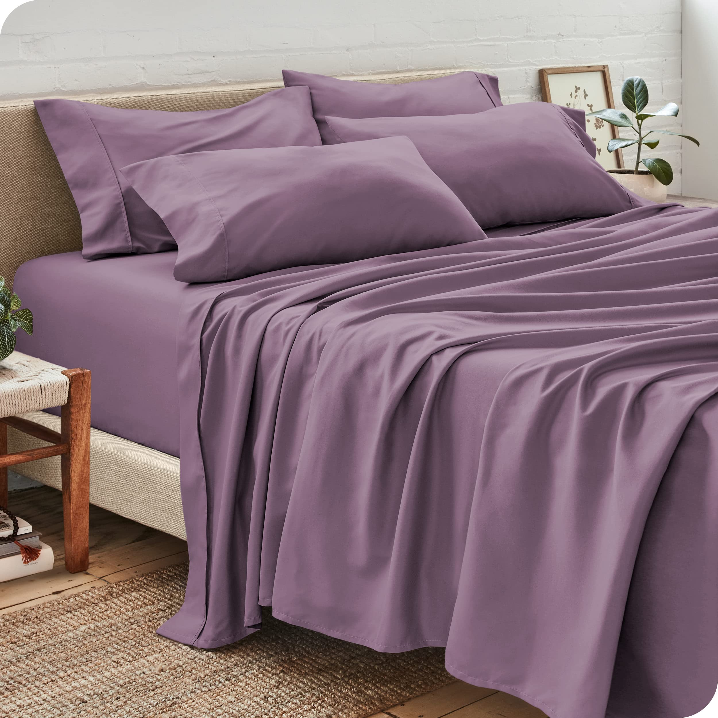 Queen Sheet Set - 6 Piece Set - Hotel Luxury Bed Sheets - Ultra Soft - Deep Pockets - Easy Fit - Cooling & Breathable Sheets - No Wrinkles - Cozy - Lavender - Queen Sheets - 6 PC - Queen - 18 - Lavender