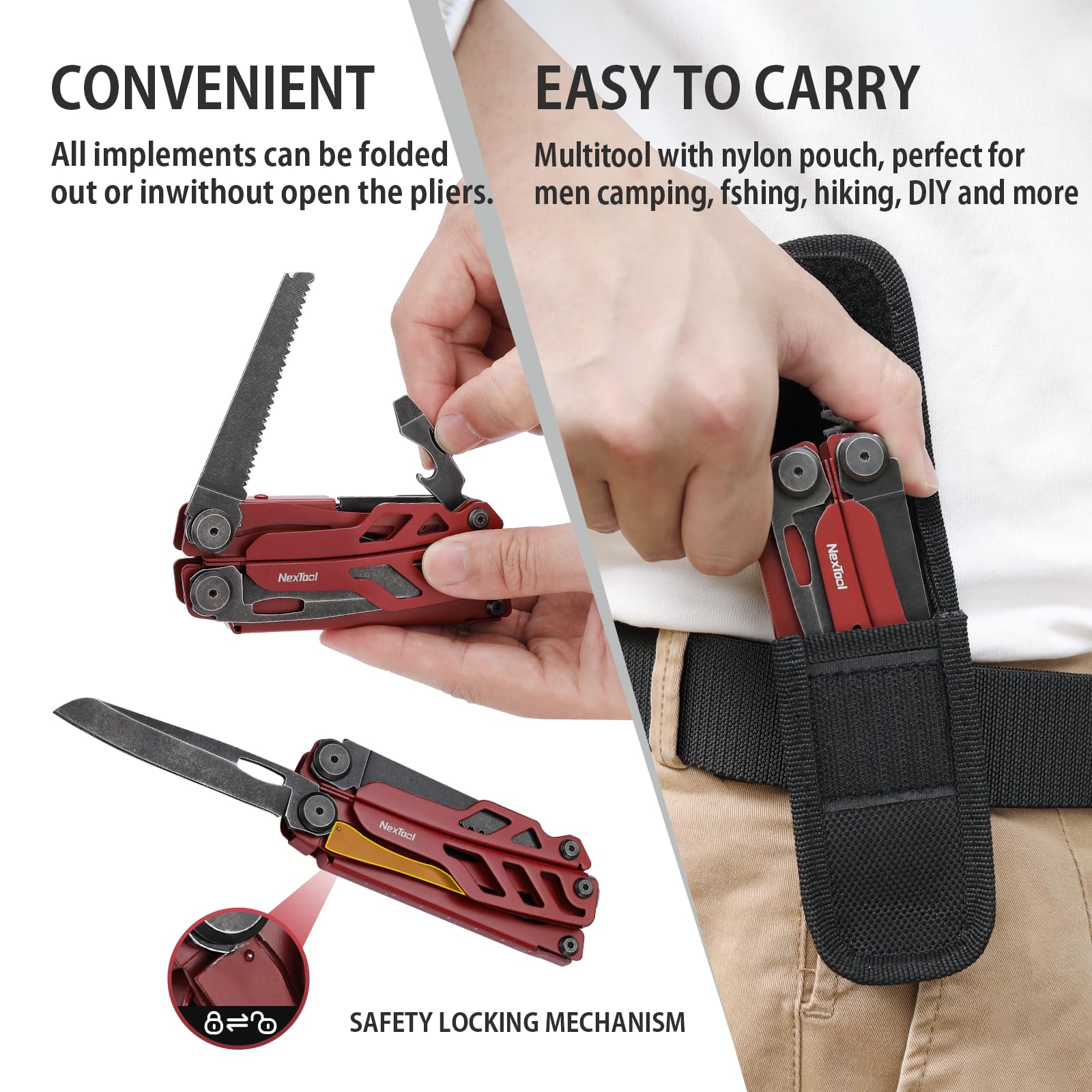 NexTool Flagship Pro, Multi Tool, Multitool Pliers with Big 