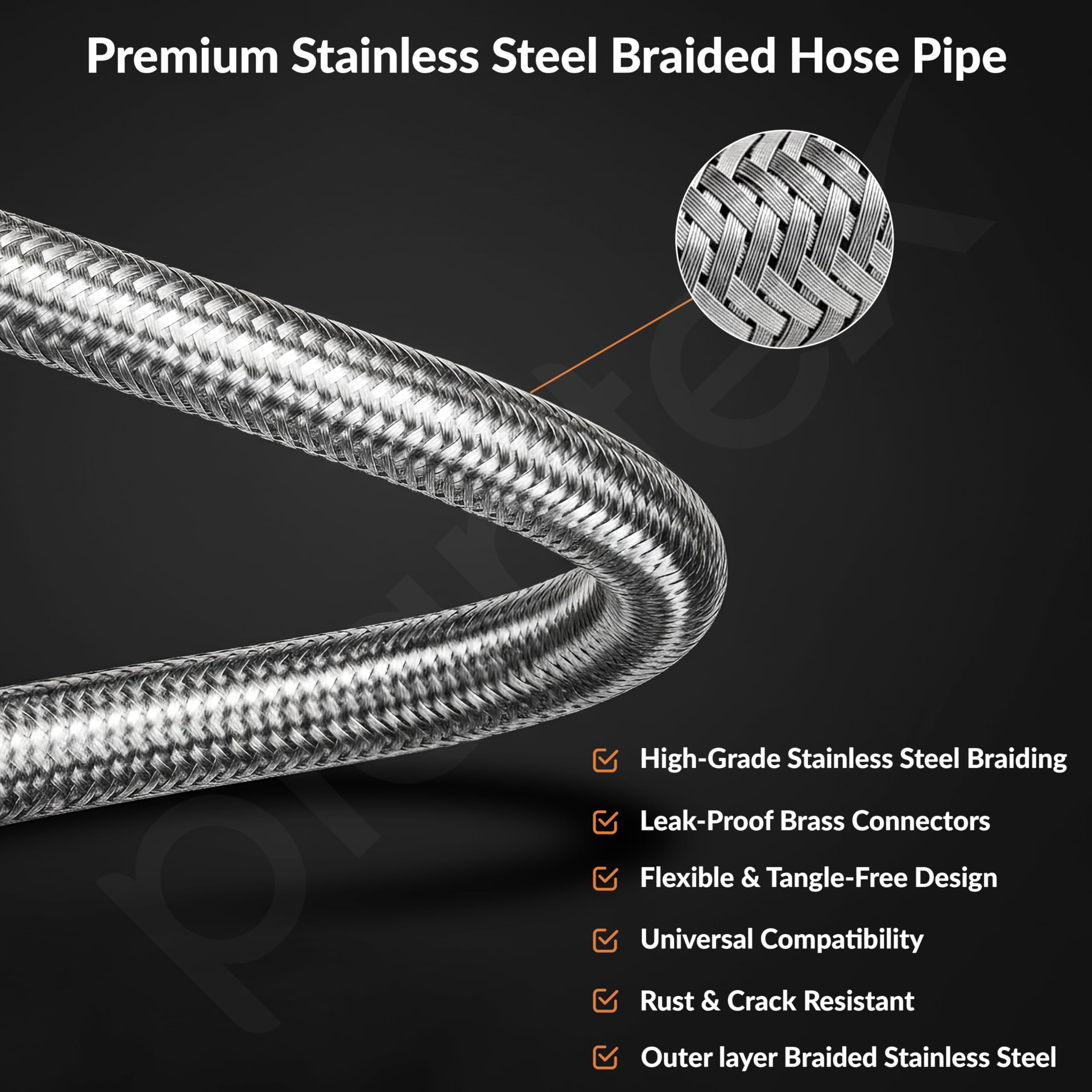 Plantex Stainless Steel Geyser Pipe - Leak Proof & Durable -2