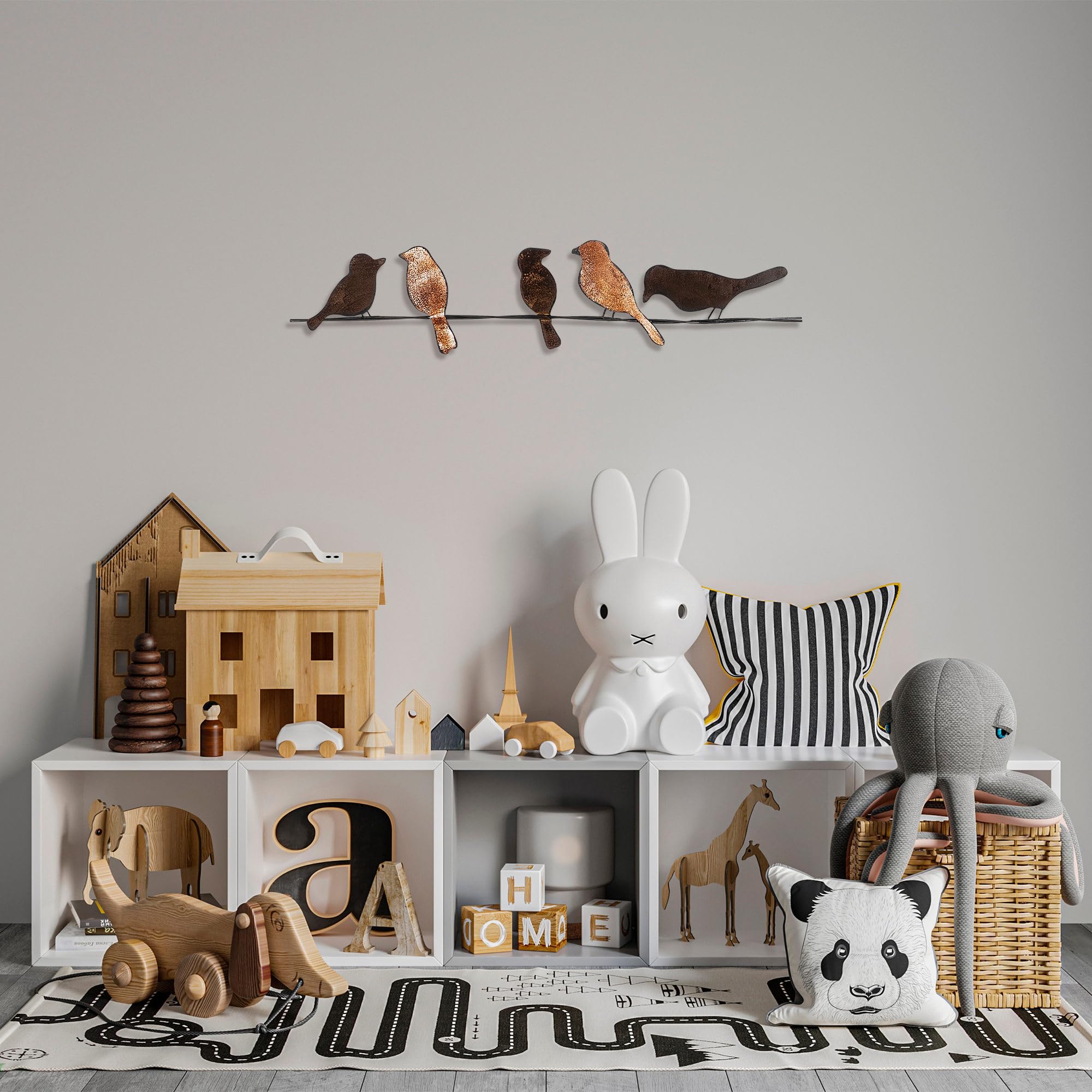 Accessoire mural en métal de 81 cm léger et facile à poser