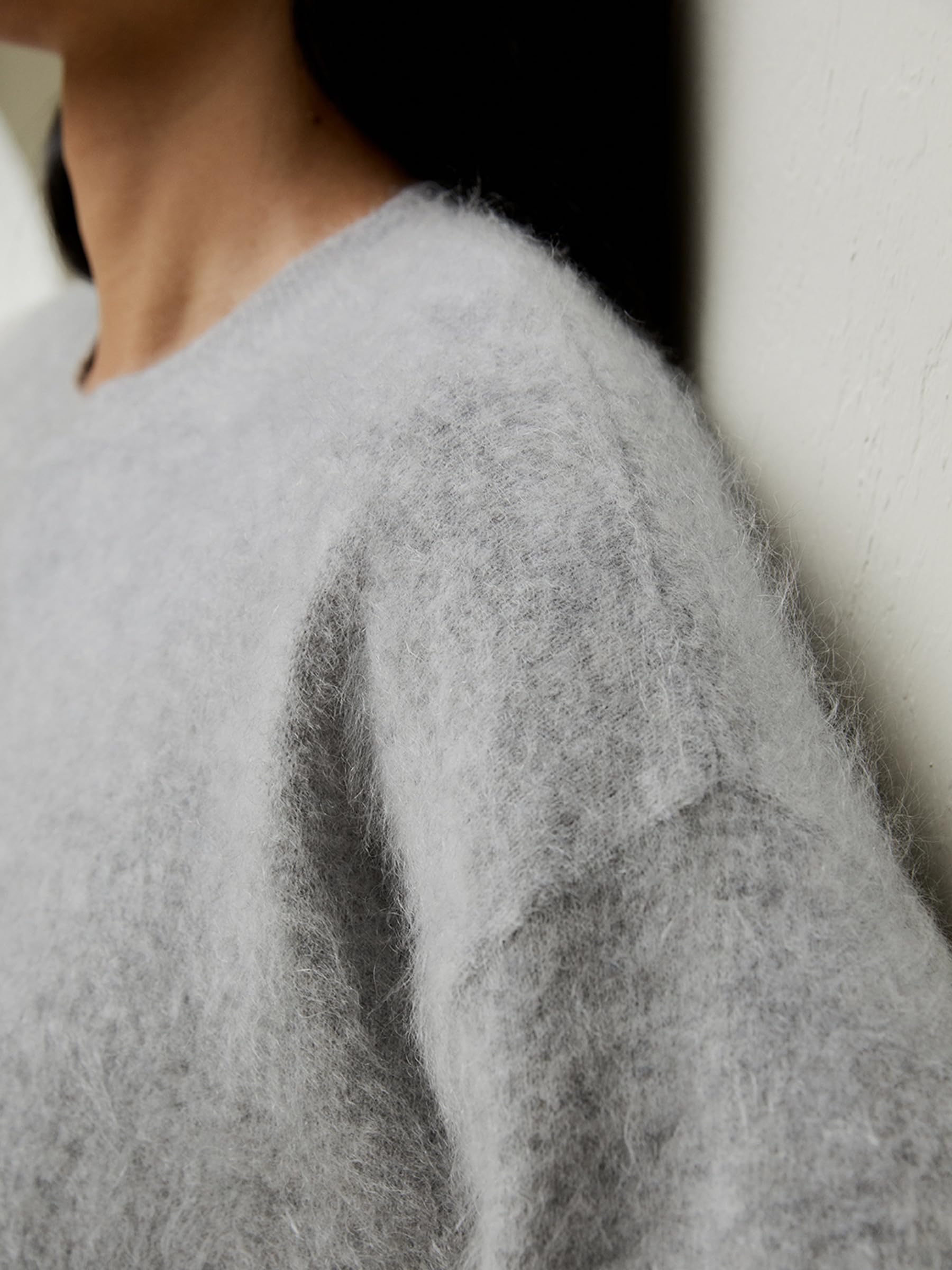 LilySilk 100% Kaschmirpullover für Damen, lässiger Rundhalsausschnitt, lockerer Schnitt, überschnittene Schultern, entspannte Passform, Pullover für den Winter
