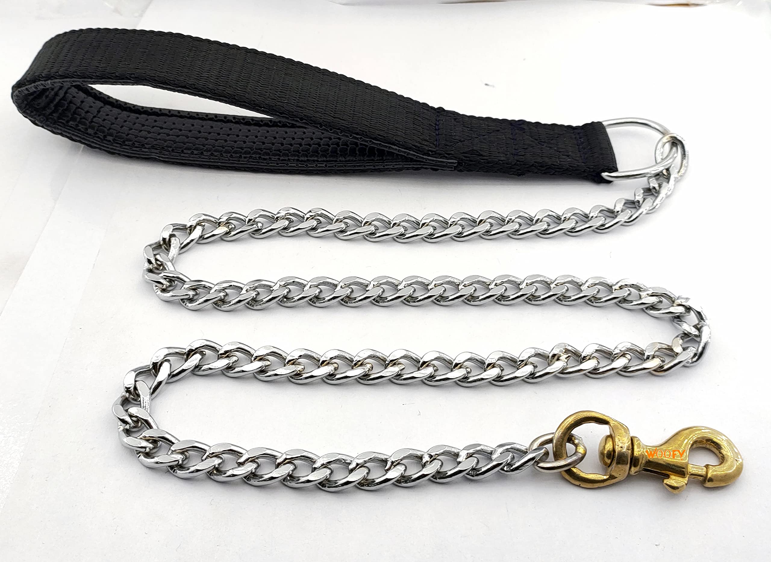 Woofy Metal Fancy Leash Heavy Dog Chain with Brass Hook for Medium Dogs(Diamond Cut) (B09Z9KBS54) Amazon Price History, Amazon Price Tracker