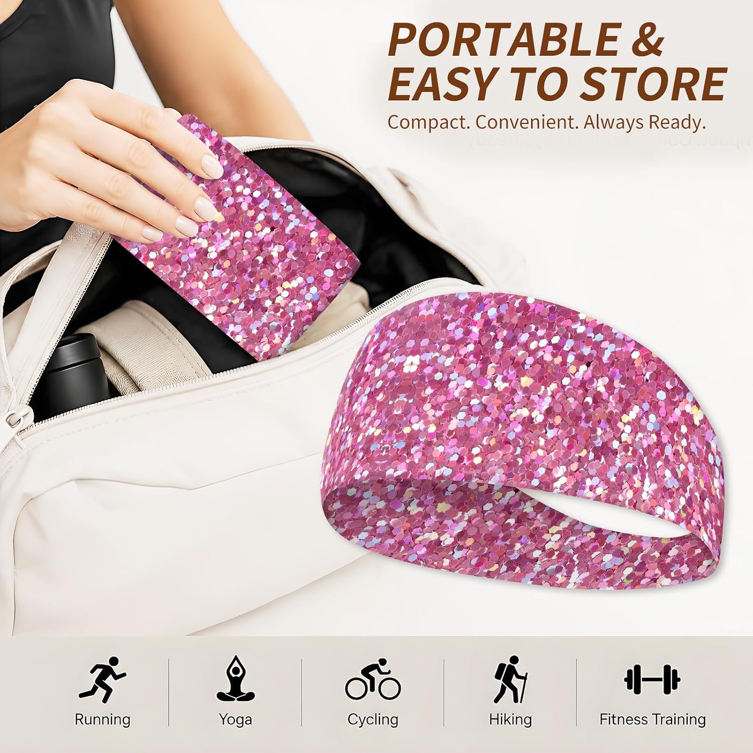 Fashion Wide Headband for Women Men, Soft Running Headband for Fitness Workout, Cute Stretchy Sweatband Hairband