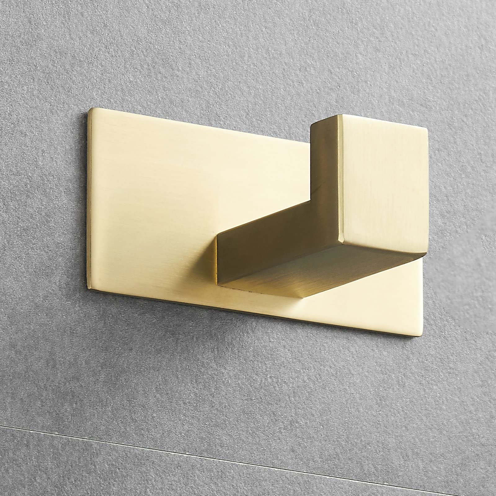 Set di accessori per il bagno, 3 pezzi, set di accessori per il bagno, set di accessori per il bagno in oro spazzolato, include barra per asciugamani, porta carta igienica e gancio per accappatoi