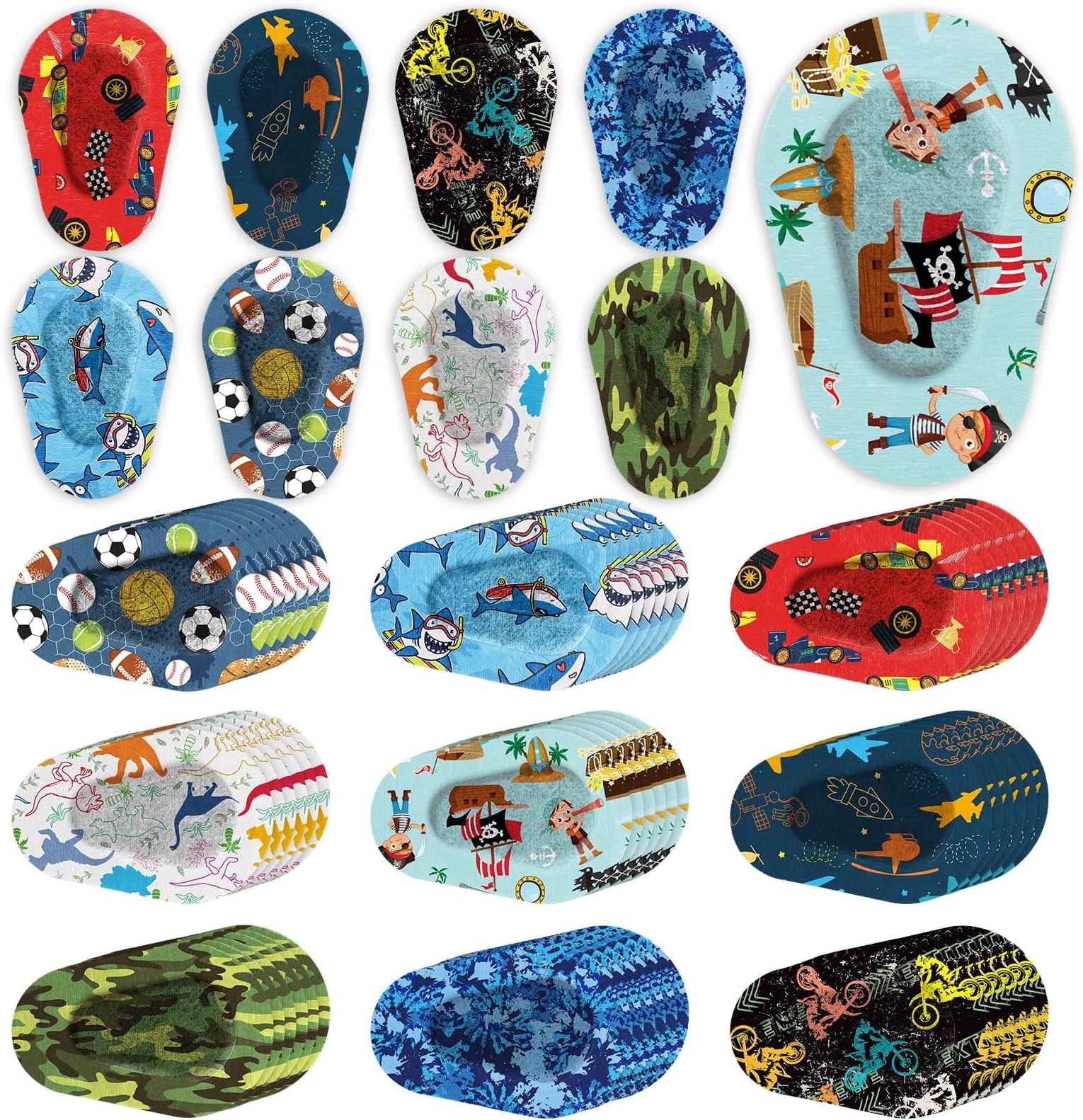 Eye Patches for Kids Girls Boys, 54 Pcs Kids Eye Patches 9 Styles Adhesive Eye Patches Cute Designs Toddler Eye Patch for Lazy Eye Amblyopia Cross Eye Light Blocking Baby Eye Patch Adhesive Bandages