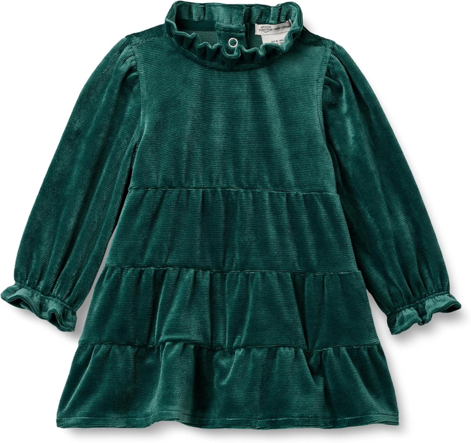 Amazon Essentials x Sofia Grainge Toddler and Baby Girls' Long Sleeve Corduroy Dress