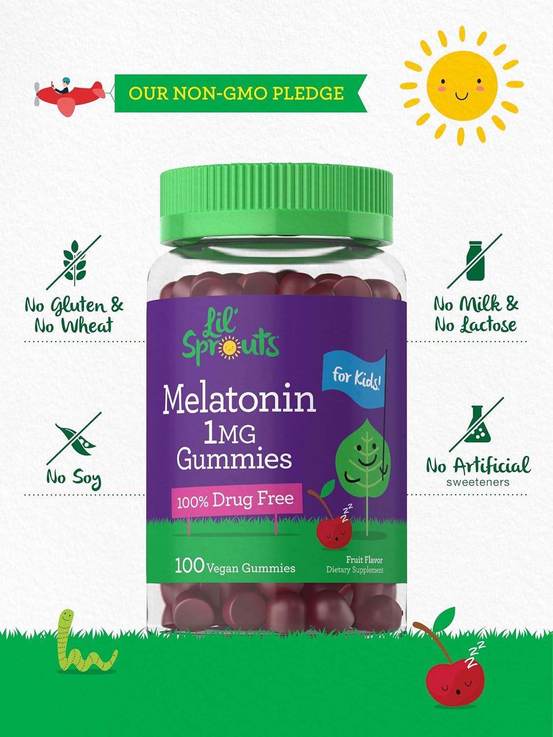 Carlyle Kids Melatonin Gummies | 100 Count | Fruit Flavor Gummy image 5