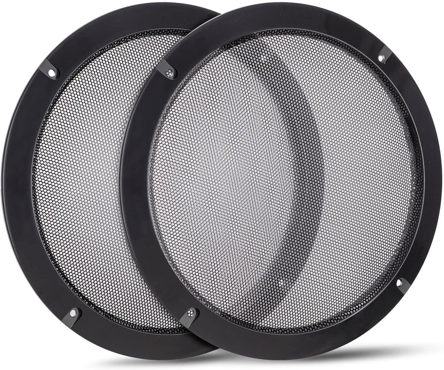 TOBWOLF 2PCS 8in Woofer Steel Mesh Grill, 8 Inch Waffle Speaker Grill