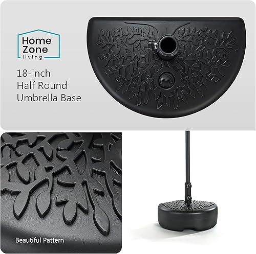 Miniatura 6 de Pure Garden 9 Foot Half Round Patio Umbrella