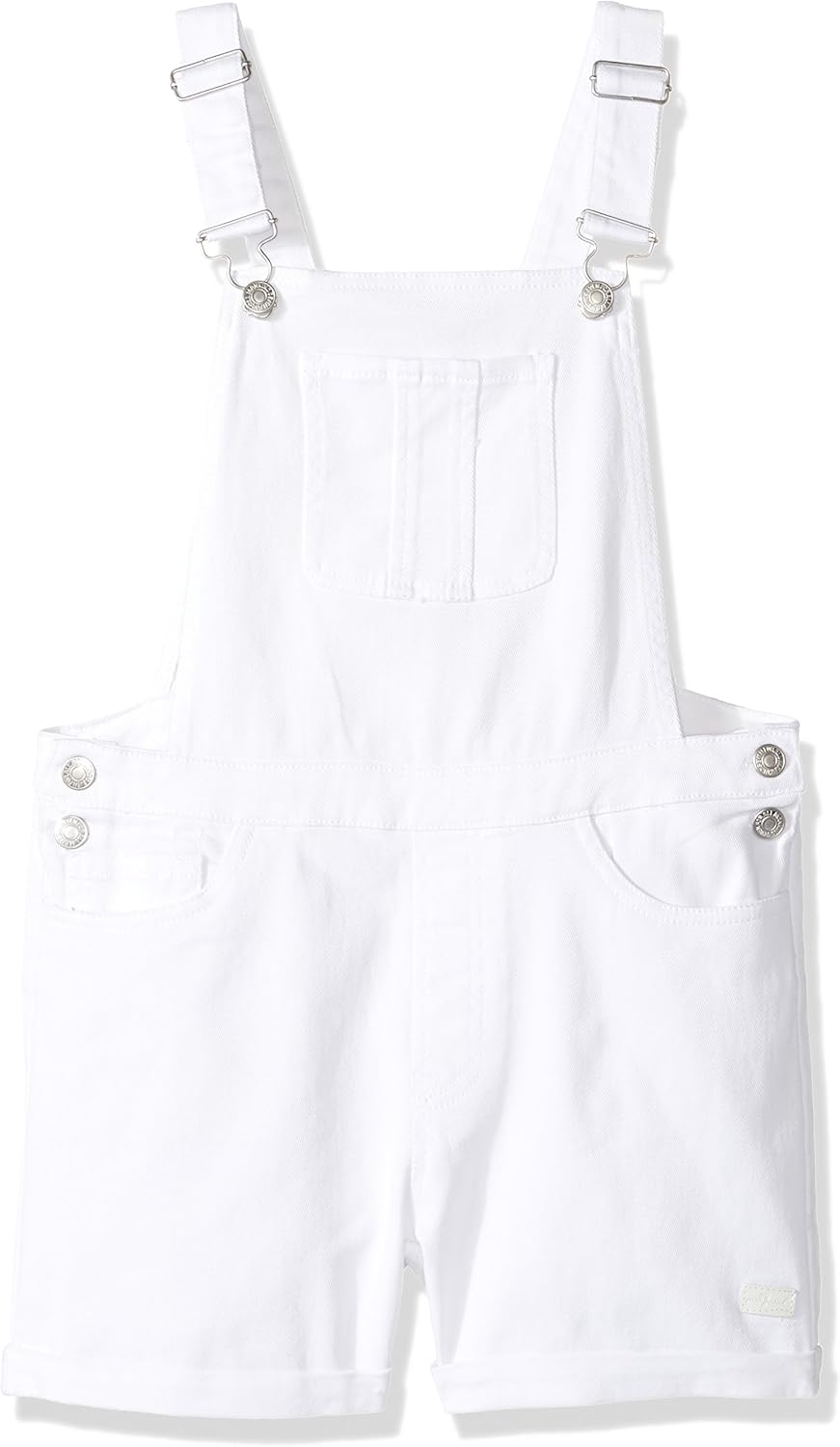 7 For All Mankind Little Girls Roll Cuff Shortall, White Denim, 6