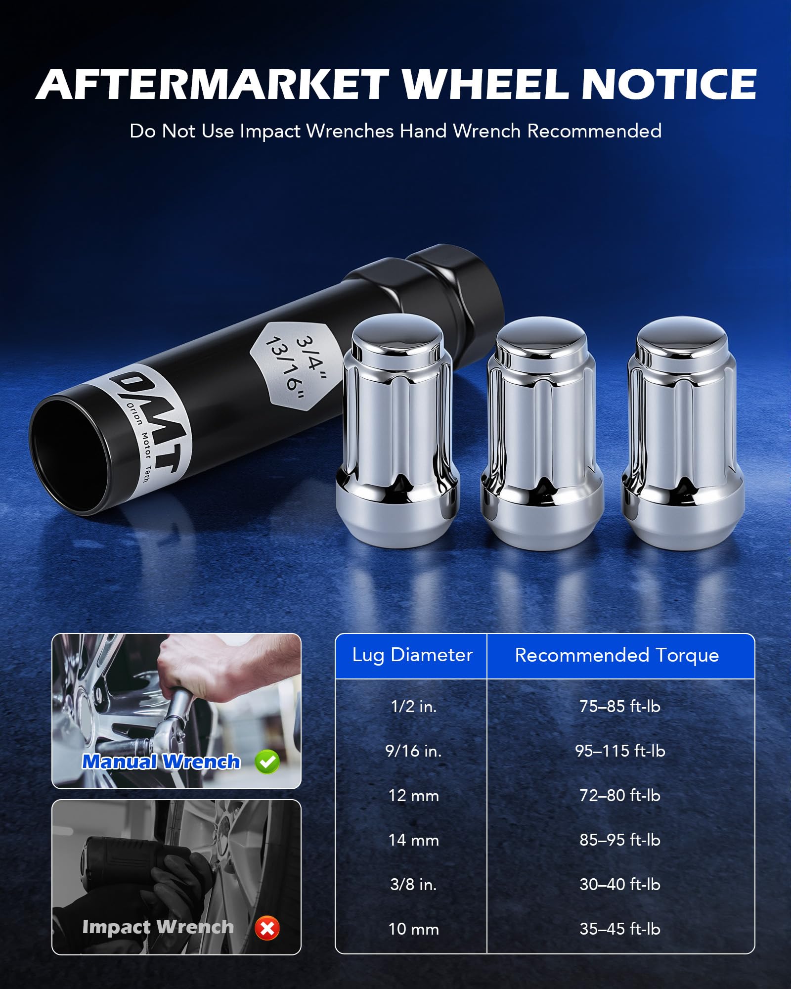 Amazon.com: Orion Motor Tech M12x1.5 Lug Nuts,12x1.5mm Wheel Lug