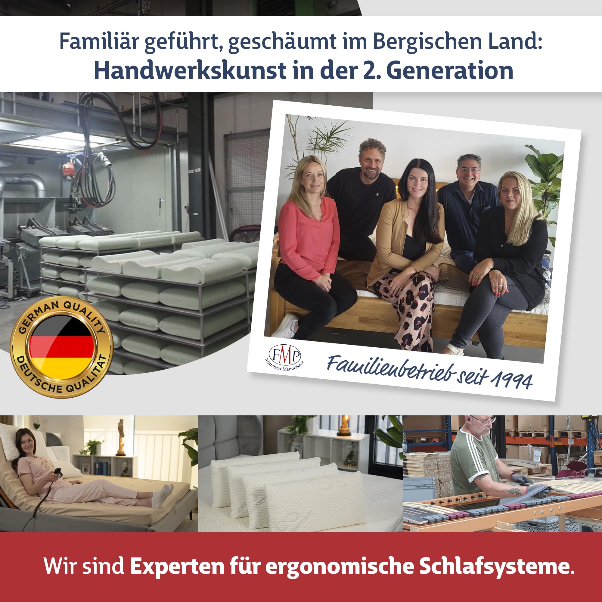 FMP Matratzenmanufaktur orthopädische 7 Zonen Kaltschaummatratze Sleep-Line-Classic Medipurbezug Härte: H3 (ab 85kg) Gr.180x200 cm
