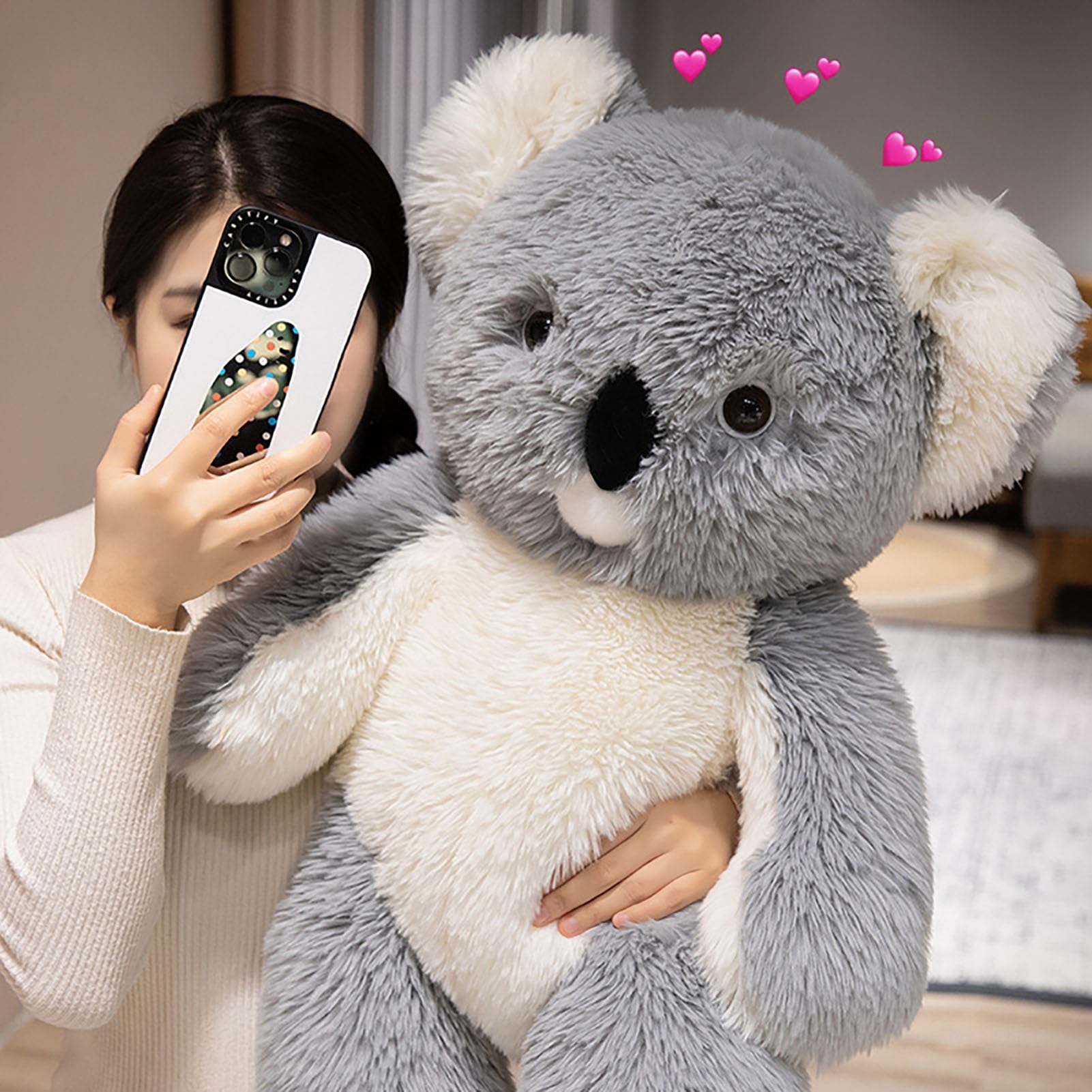Peluche de Koala Gigante, Animal de Peluche Suave y tierno Grande for niños niñas decoración y Regalos(120cm/47.2in)