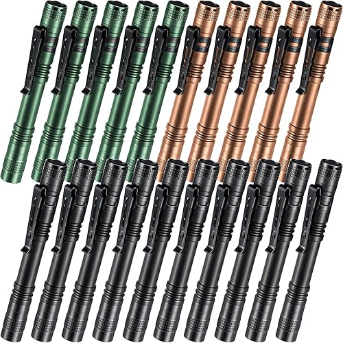 Miniatura 7 de 20 mini linternas de luz para bolígrafo, linternas de bolsillo para enfermeras con clip, linternas pequeñas LED delgadas de mano para exteriores sin