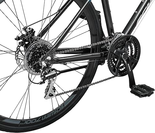 Miniatura 52 de Schwinn Volare 1300 Bicicleta de carretera, 700c para hombre y mujer, bicicleta de carretera de barra de caída de 14 velocidades, marco de aluminio