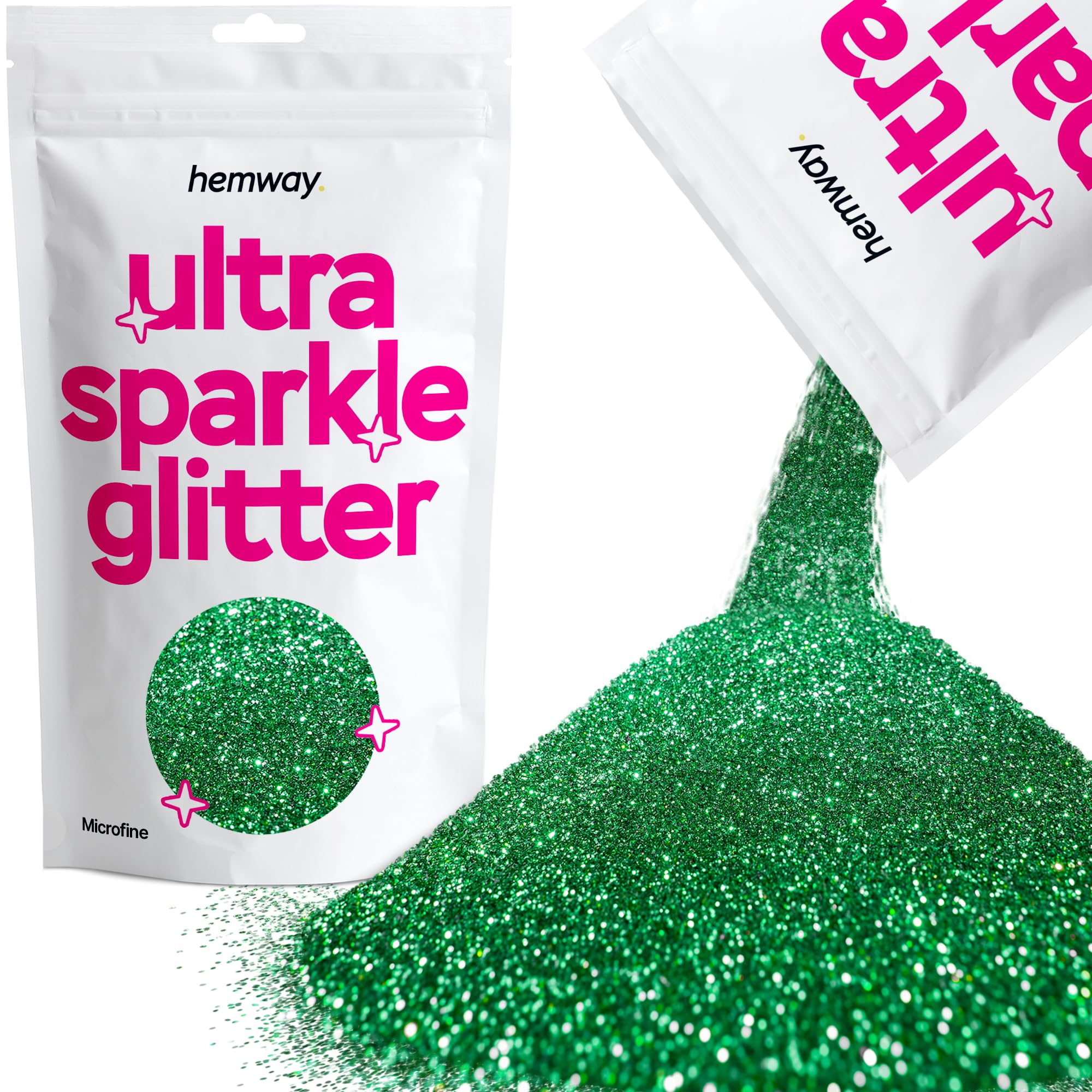Hemway Ultra Sparkle Glitter Baby Pink Iridescent 100g Fine | Glitter for Arts & Craft, Makeup, Nail Art, Crafting, Card Making, Sparkle Decoration — view 48