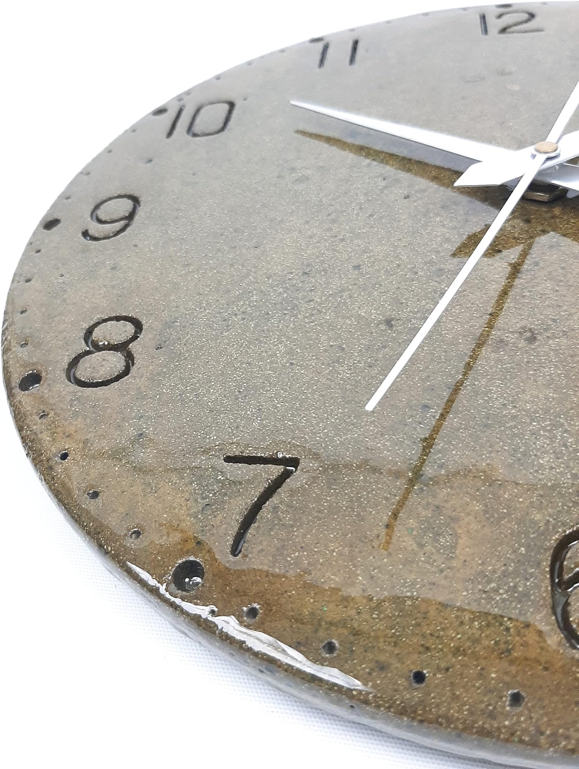 gwoss Concrete Disc Wall Clock GDCLT023 (10 1/2” x 10 1/2”x 1/4”)