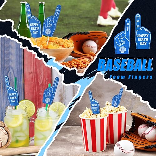 Miniatura 10 de Foilswirl Paquete de 24 juguetes de espuma para los dedos de espuma para animadoras, para fiestas temáticas de deportes de mano, para celebraciones,