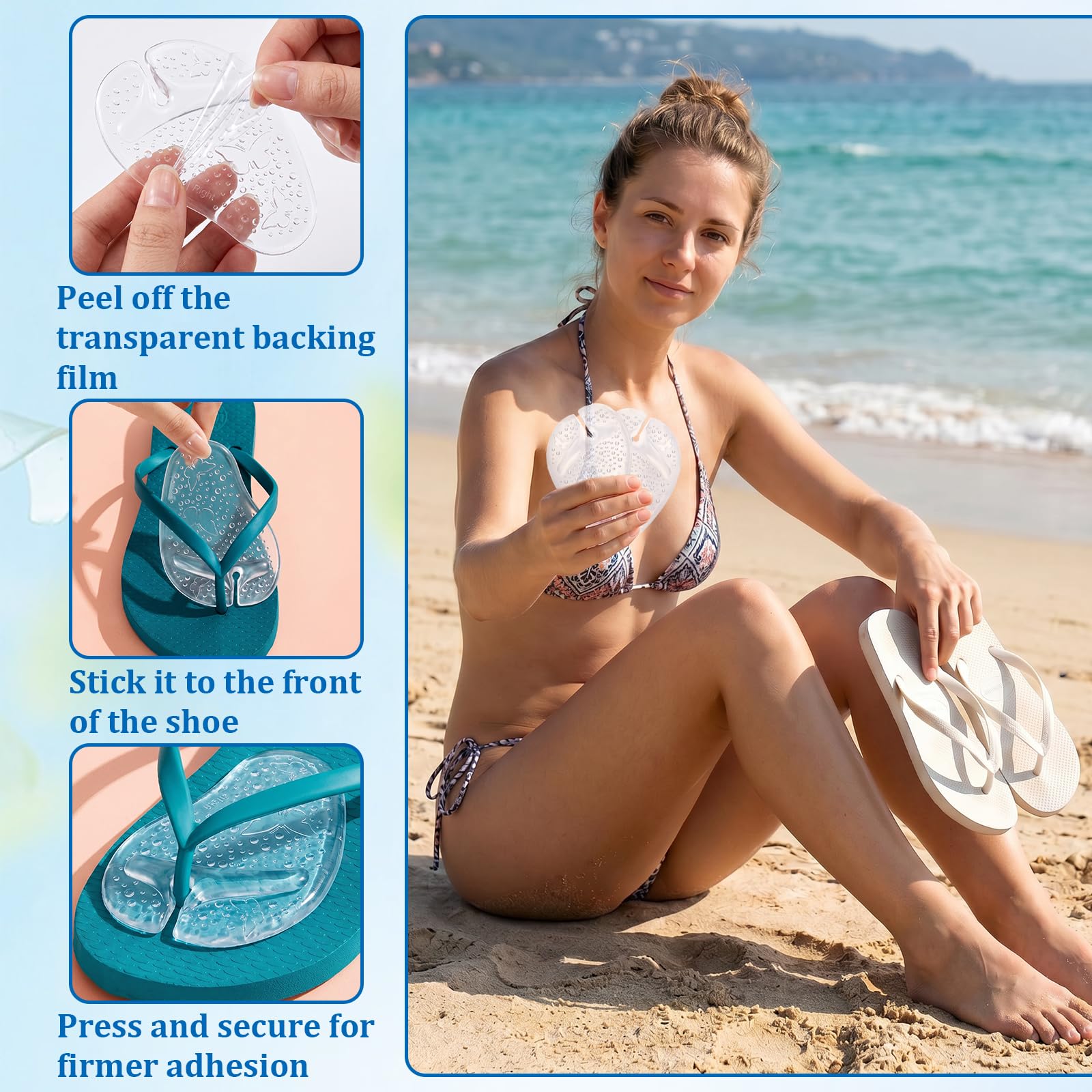 6 Pares Flip Flop Protector De Dedos Silicona Protectores De Sandalias Almohadillas Antideslizantes Para Dedos Aplicable A Flip Flop Protector De Dedos Protecteur D'Orteils Pour Femmes Hommes