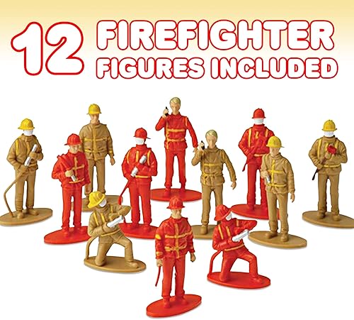 Miniatura 3 de ArtCreativity Mini figuras de bombero de 2.5 pulgadas para niños, juego de 12 figuras de juguetes de bomberos independientes, recuerdos de fiesta de