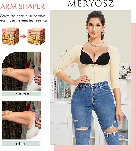 Miniatura 3 de MERYOSZ Fajas moldeadoras para mujer con control de abdomen, faja de entrenamiento de cintura, fajas colombianas, overol moldeador de cuerpo completo
