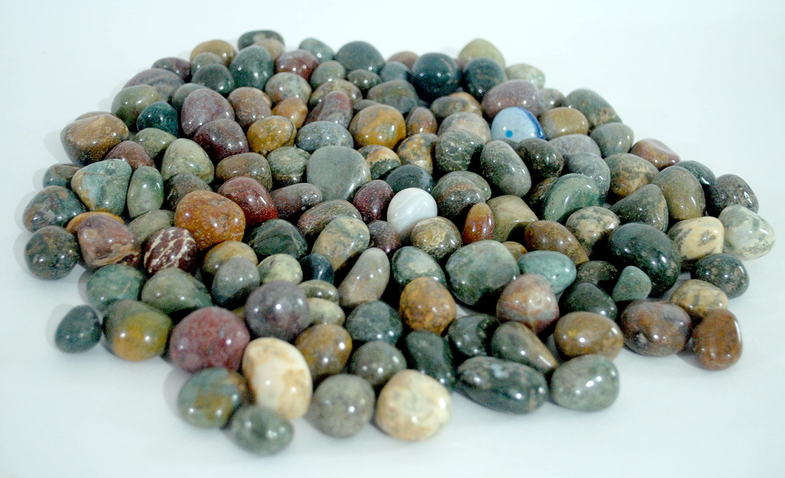 Schmick Pebbles for Decoration - Fancy Tumble Pebbles Stones for Fish Tank Aquarium, Fountain, Table Decor - Decorative Pebbles Stones and Vase Fillers - Pebbles for Plants Pots and Garden Decor (1.9 Kg, Fancy Tumble) 2