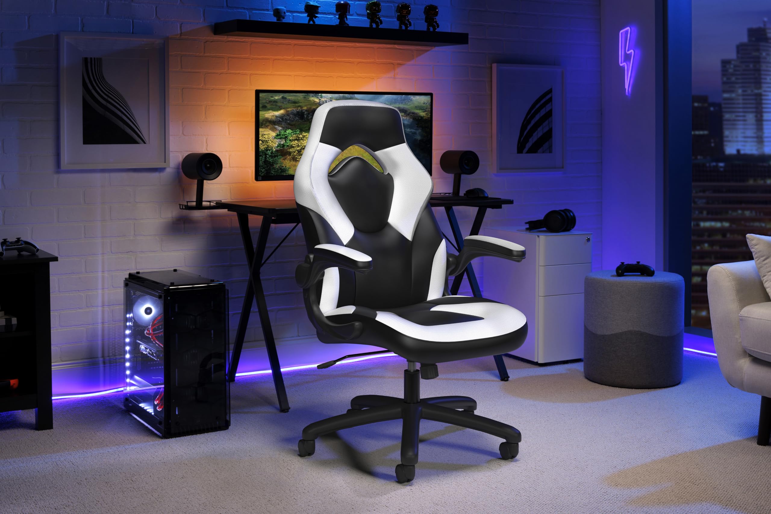 RESPAWN 3085 Gaming-Stuhl – Ergonomischer Racing-Sessel Mit Kopfstütze, Verstellbar & Drehbar, Bis 125 Kg